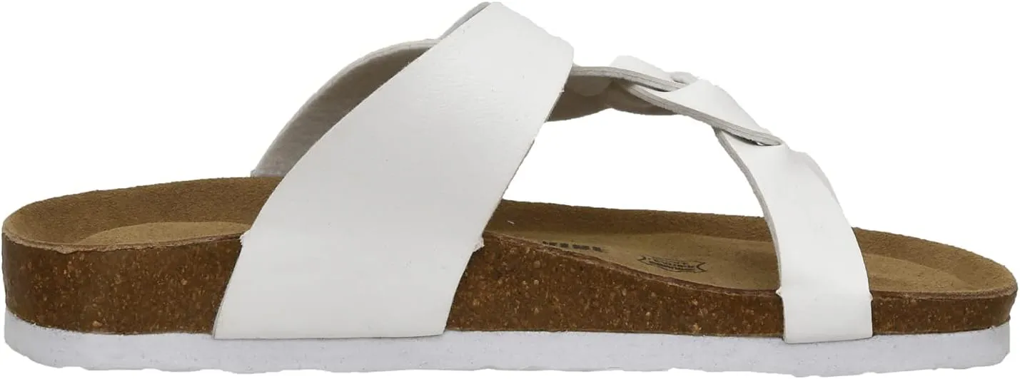 CUSHIONAIRE Women's Libby Cork footbed Sandal with  Comfort and Wide Widths Available,