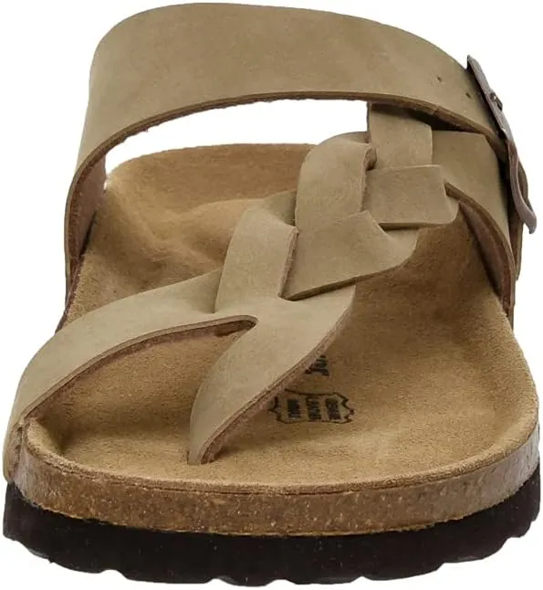 CUSHIONAIRE Women's Libby Cork footbed Sandal with  Comfort and Wide Widths Available,