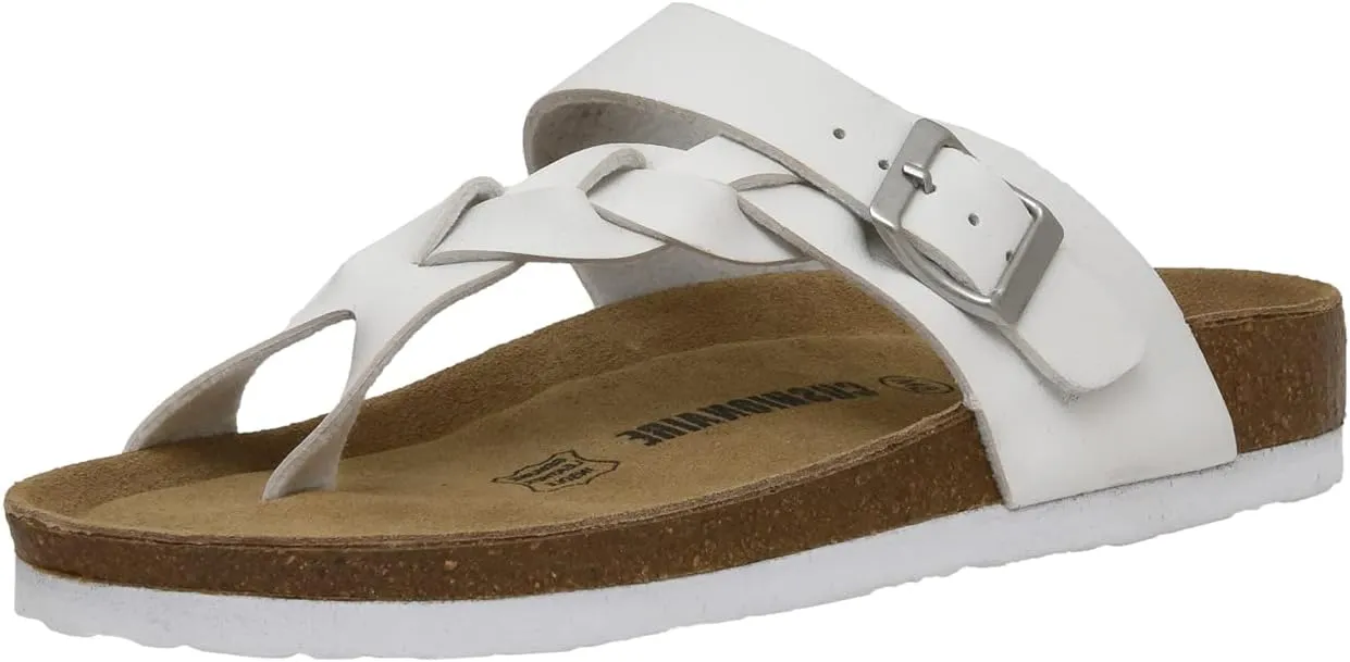 CUSHIONAIRE Women's Libby Cork footbed Sandal with  Comfort and Wide Widths Available,