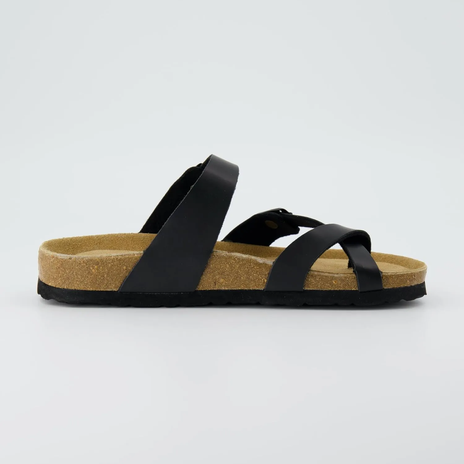 CUSHIONAIRE Women's Luna Cork Footbed Sandal With  Comfort