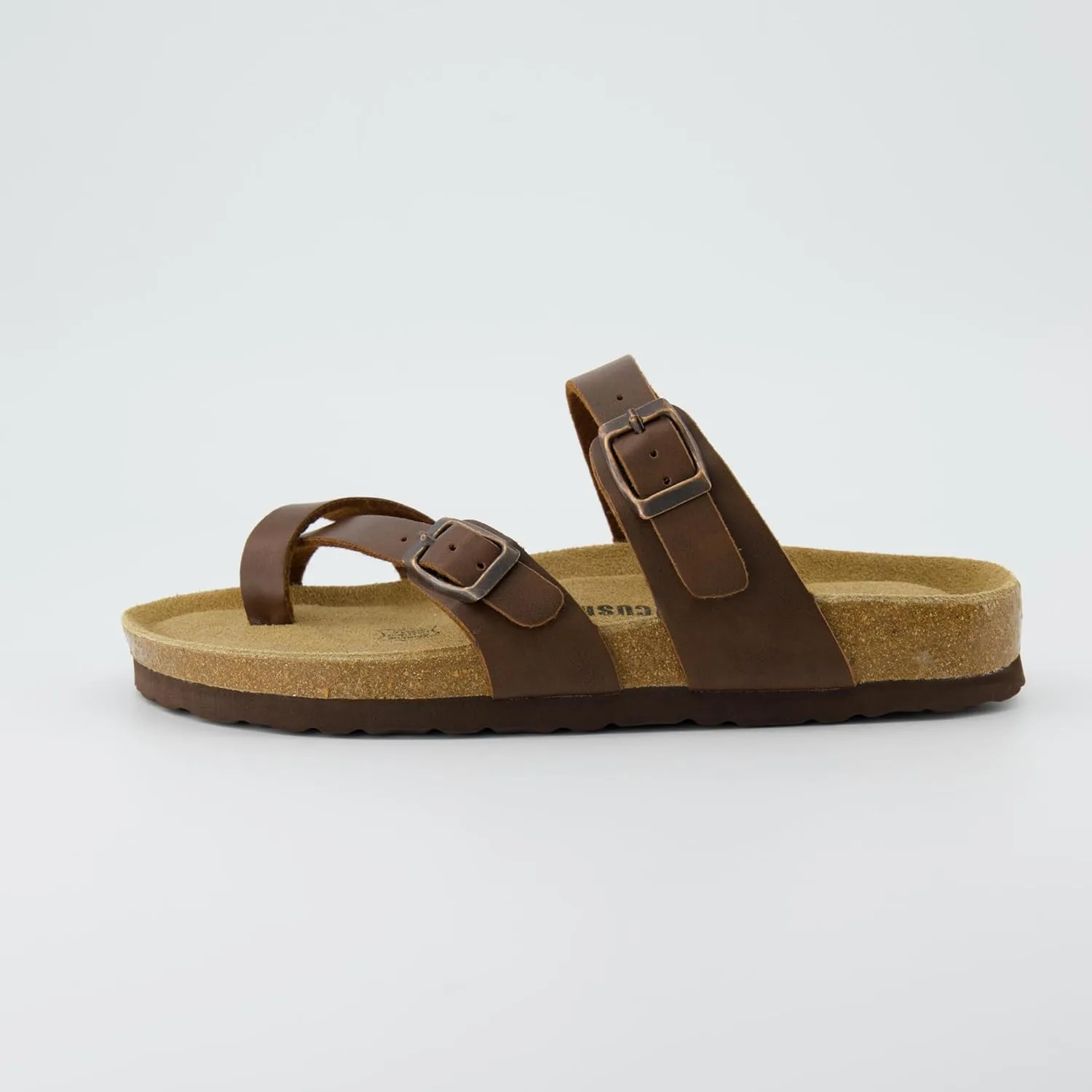 CUSHIONAIRE Women's Luna Cork Footbed Sandal With  Comfort
