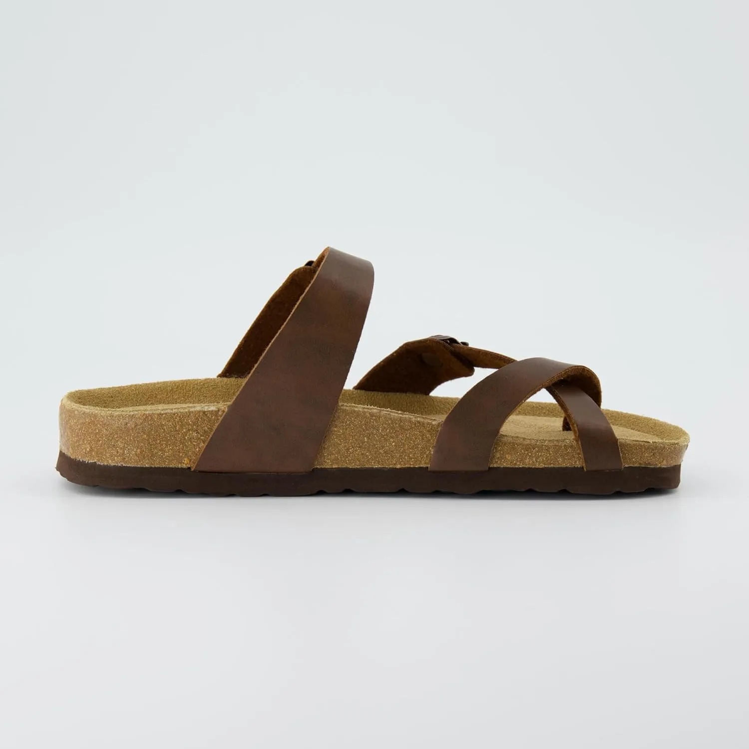 CUSHIONAIRE Women's Luna Cork Footbed Sandal With  Comfort