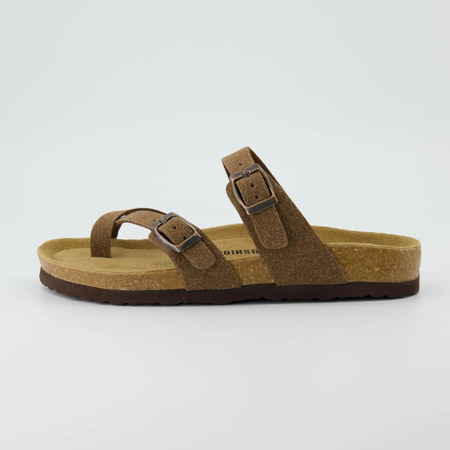 CUSHIONAIRE Women's Luna Cork Footbed Sandal With  Comfort
