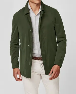 DeBall Belseta Olive Green Peached Water Repellent Technical Lightweight Fabric
