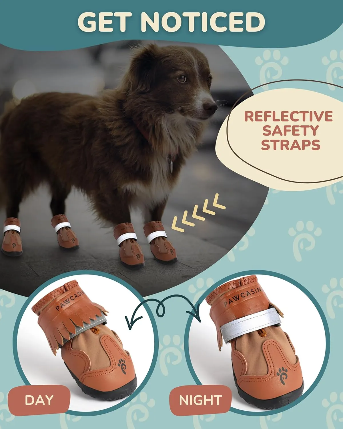 Dog Boots & Booties - All-Weather Protection for Small, Medium & Large Dogs (Size 7)