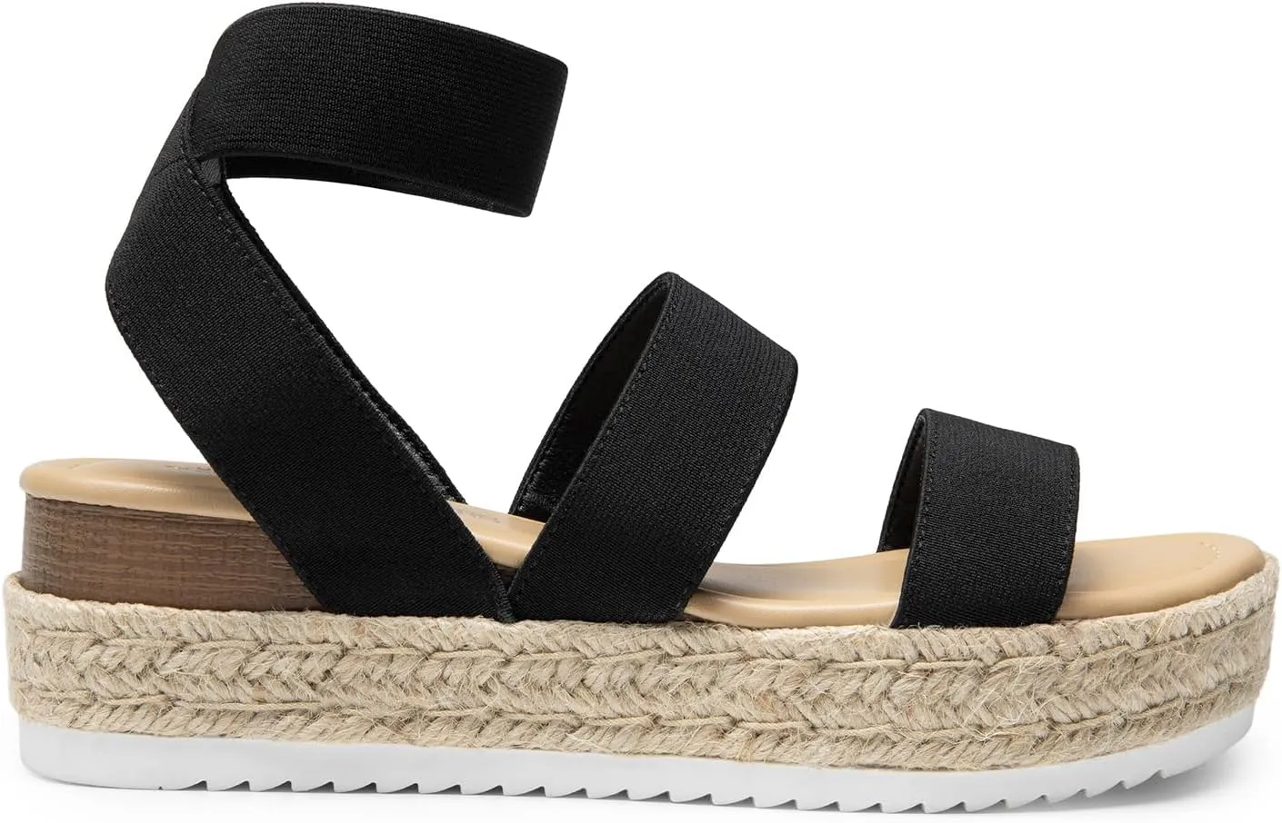 DREAM PAIRS Strappy Espadrille Platform Wedge Sandals for Women Dressy Summer, Comfortable Open Toe Sandals with Cushioned Insole and Ankle Strap Buckle