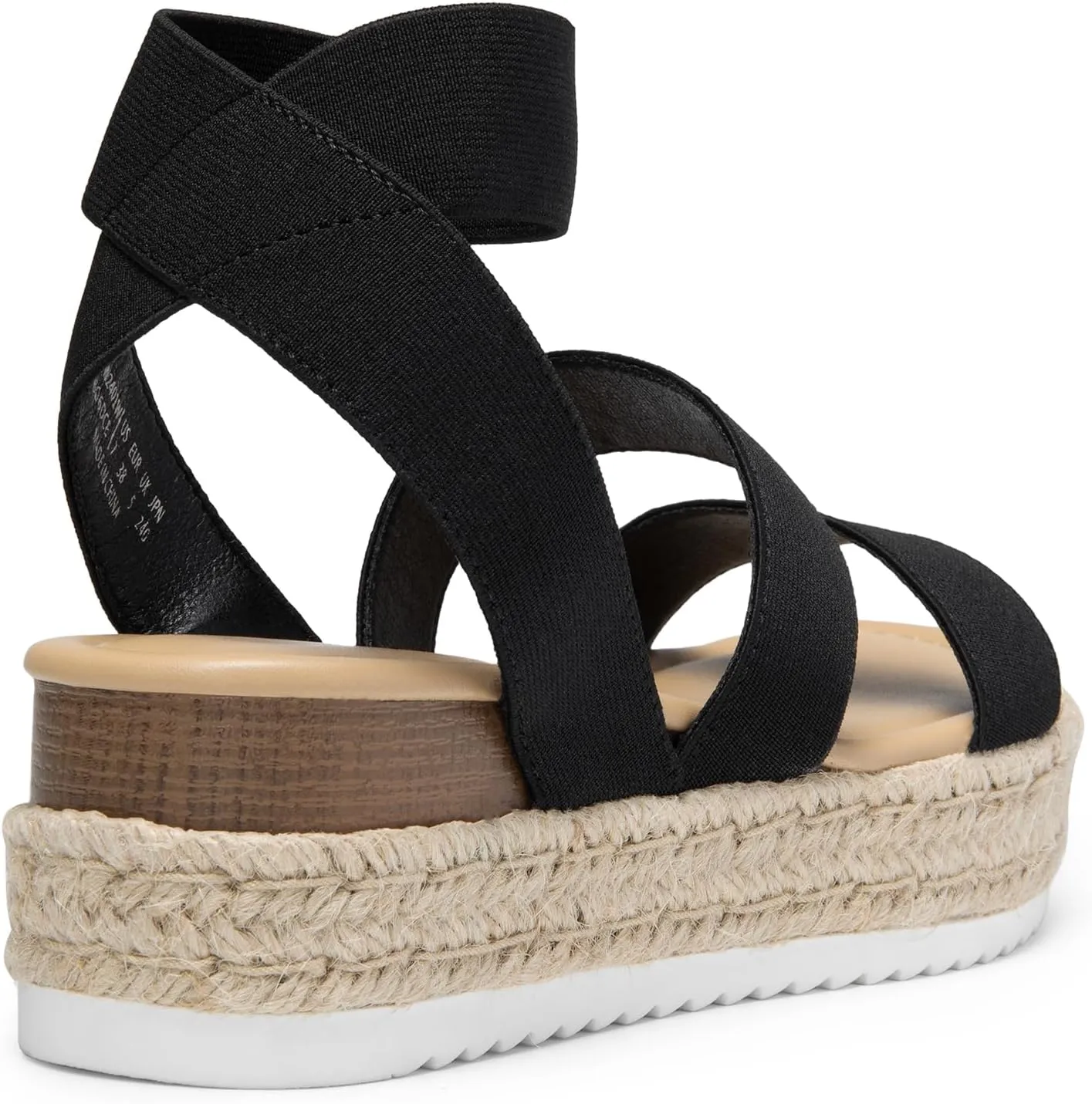 DREAM PAIRS Strappy Espadrille Platform Wedge Sandals for Women Dressy Summer, Comfortable Open Toe Sandals with Cushioned Insole and Ankle Strap Buckle