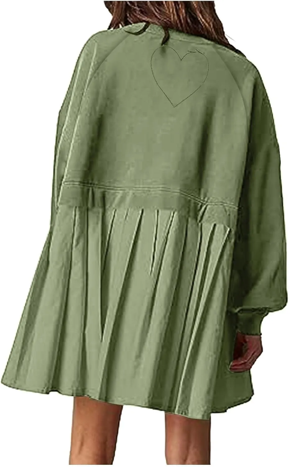 Dresses for Women 2024 Casual Fall Long Sleeve Patchwork Sweatshirt Dress Loose Flowy Swing Mini Dress Preppy Clothes