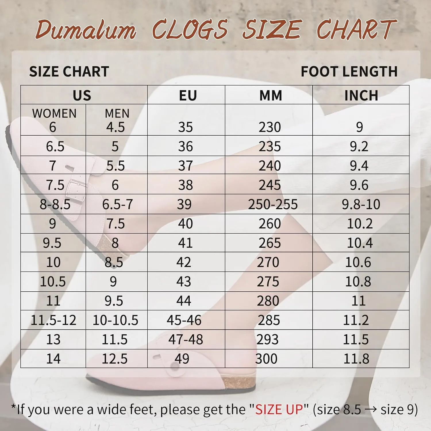 Dumalum Suede Clogs for Women & Men - Comfort Cork Footbed with Arch Support - Adjustable Buckle Mules Slip-On Sandals Unisex Potato Shoes Home Slippers