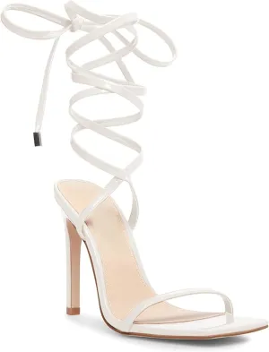 Ermonn Womens Strappy Lace Up Square Open Toe Stiletto Heeled Sandals High HeeIs Criss-Cross Summer Dress Wedding