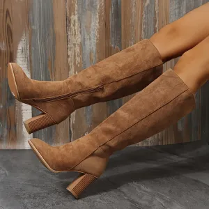 Febbie™ | Long women's boots with block heel
