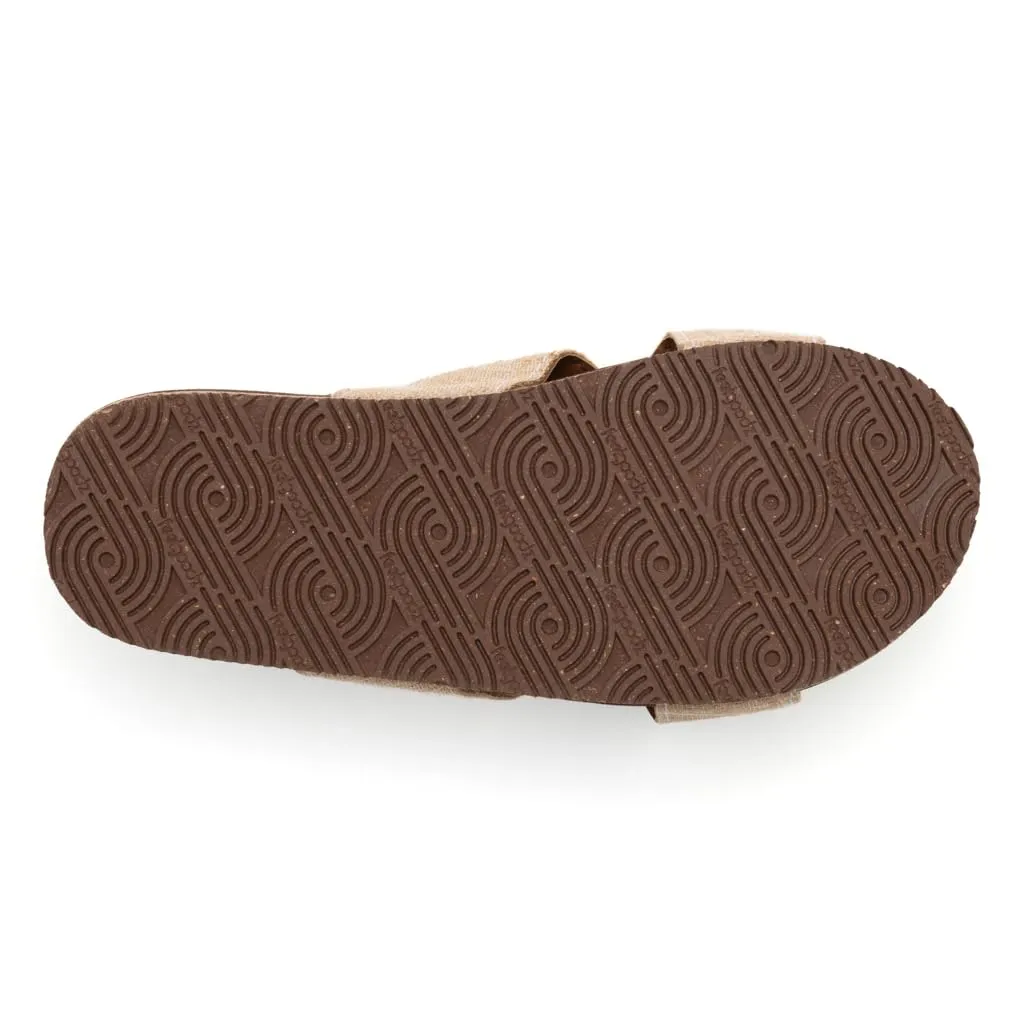 Feelgoodz Women's Zensole Cascades Natural Rubber Strap Slide Sandals (Cortado, Size 7)