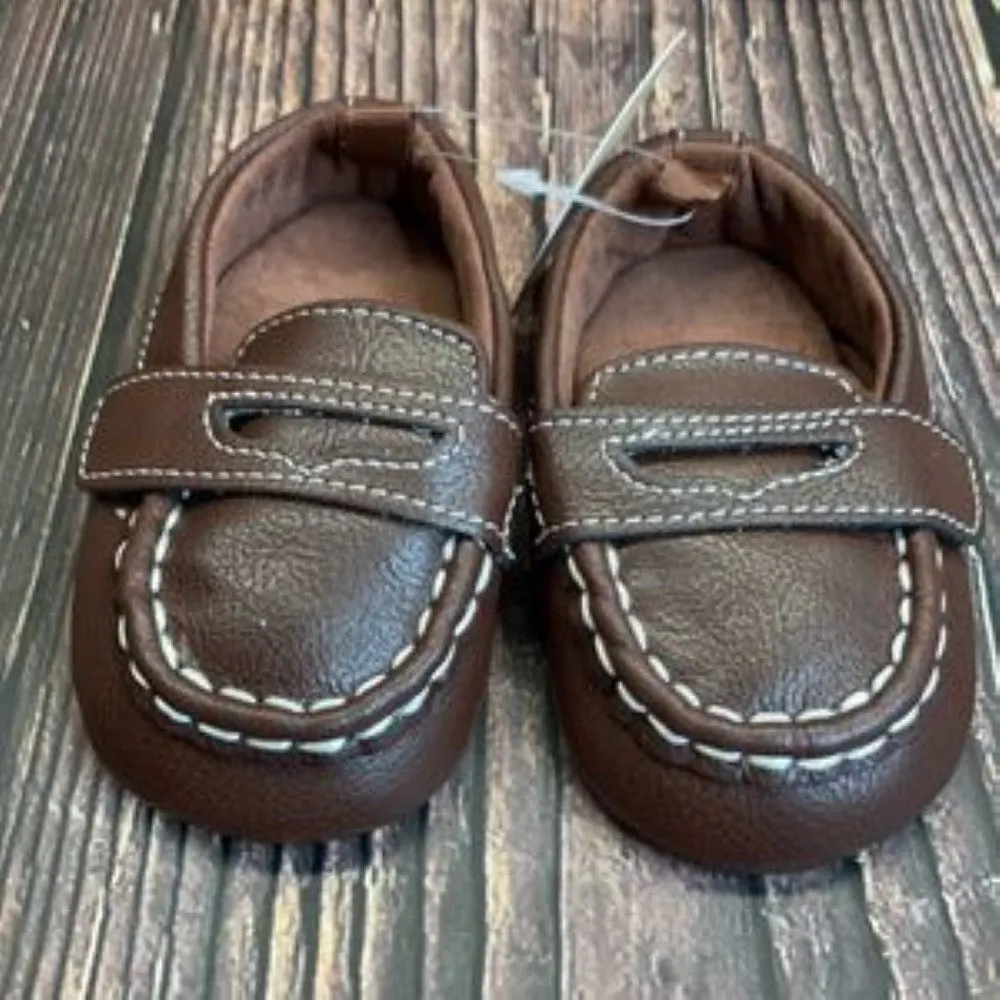 First Impressions Brown Faux Leather 3-6 months