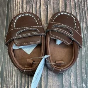 First Impressions Brown Faux Leather 3-6 months