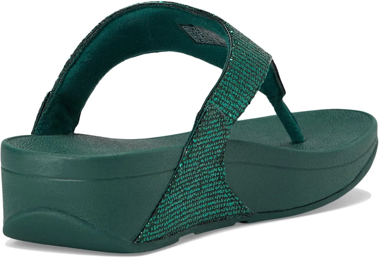 FitFlop Lulu Metallic Deep Teal Glitterball Toe-Post Sandals