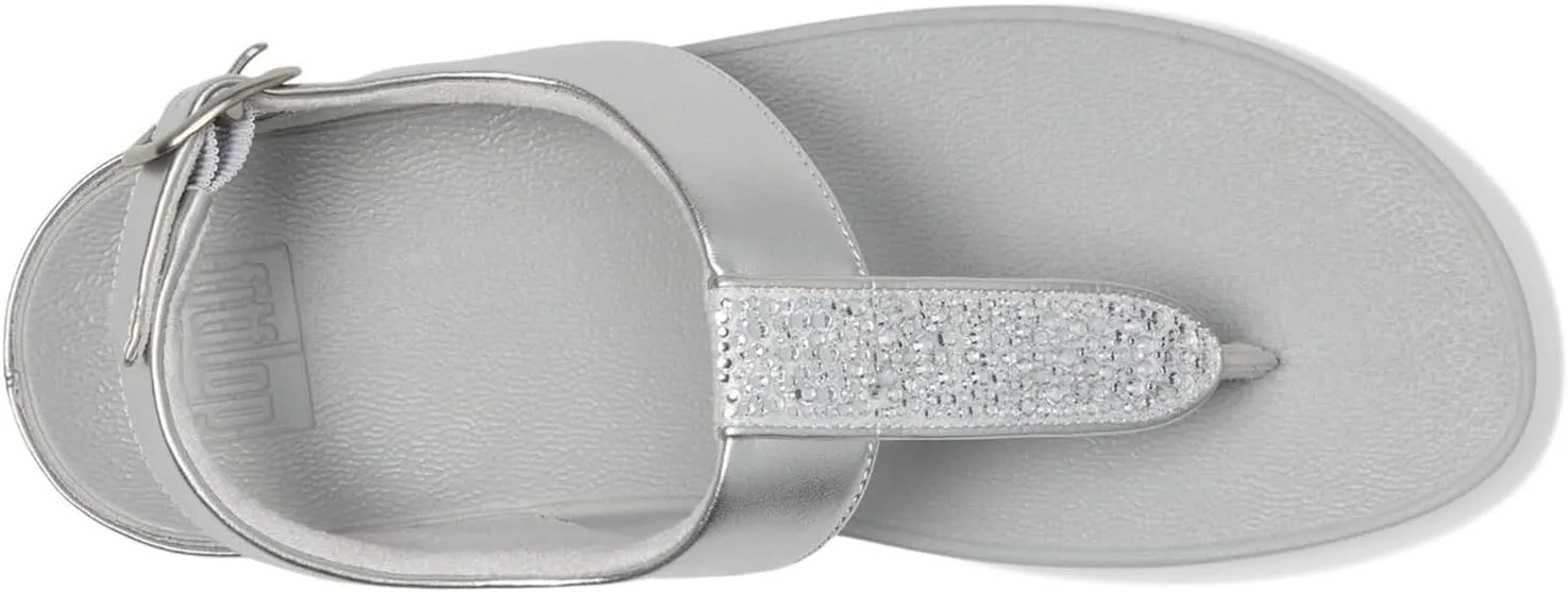 FitFlop Women's Fino Crystal-Mix T-Strap Sandals Wedge
