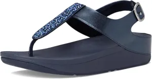 FitFlop Women's Fino Crystal-Mix T-Strap Sandals Wedge