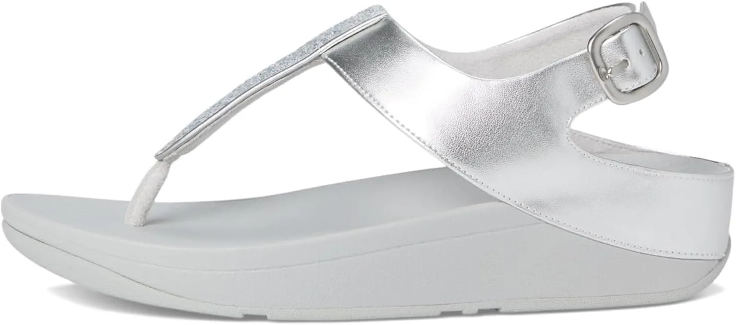 FitFlop Women's Fino Crystal-Mix T-Strap Sandals Wedge