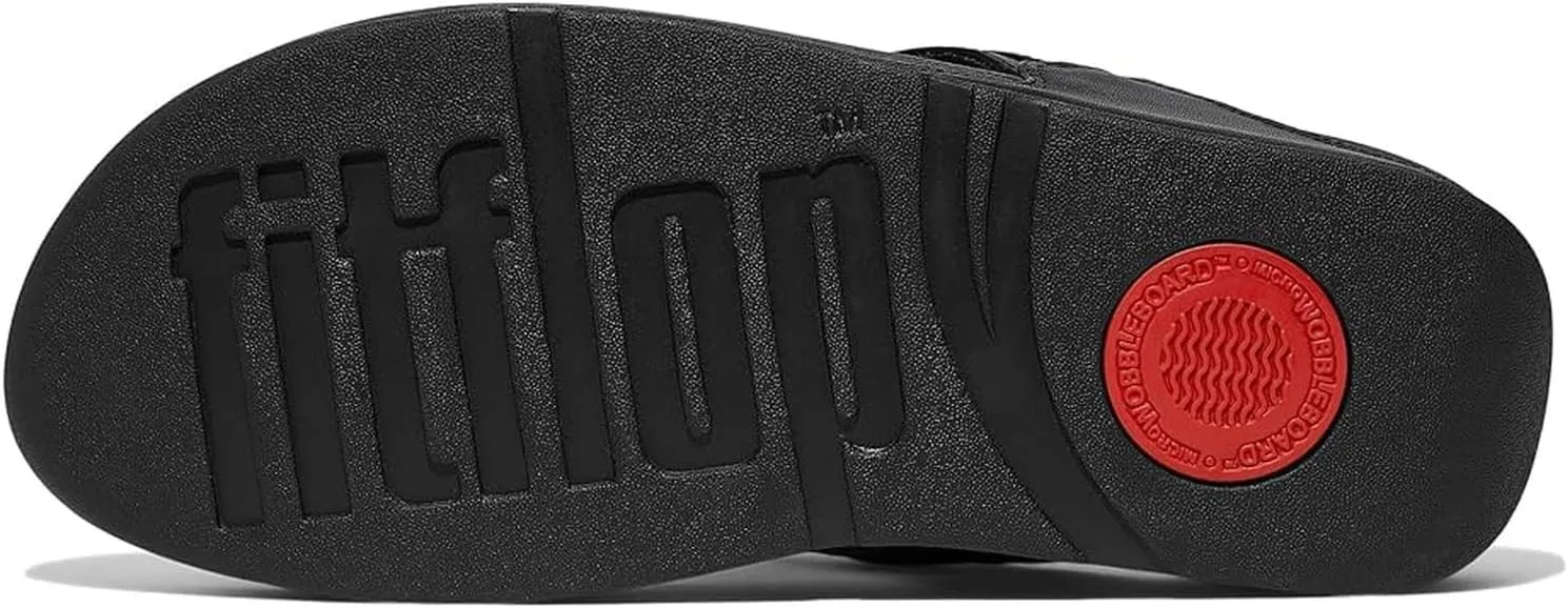 FitFlop Women's Lulu Chunky-Snaffle Leather Toe-Post Sandals Wedge