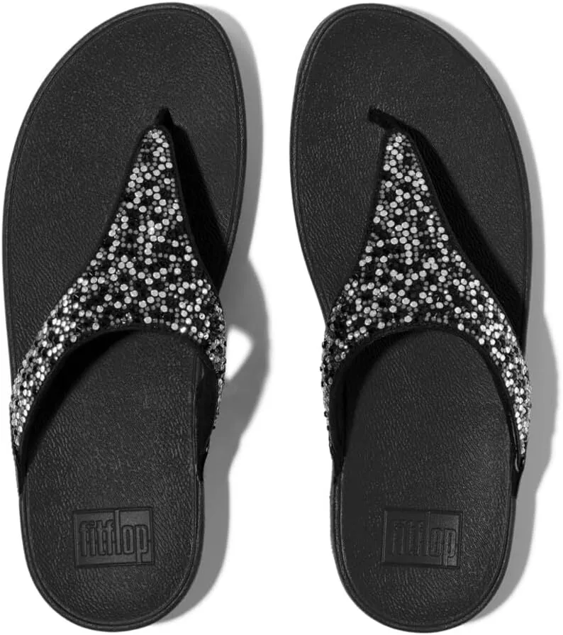 FitFlop Women's Lulu Crystal-Mix Toe-Post Sandals Wedge