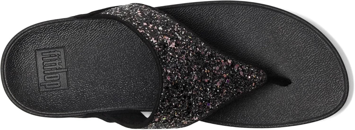 FitFlop Women's Lulu Multi-Tonal Glitter Toe-Post Sandals Wedge