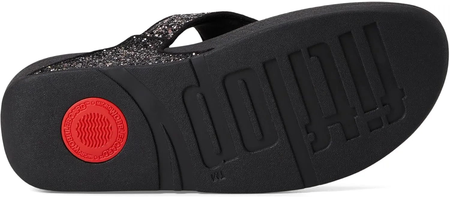 FitFlop Women's Lulu Multi-Tonal Glitter Toe-Post Sandals Wedge