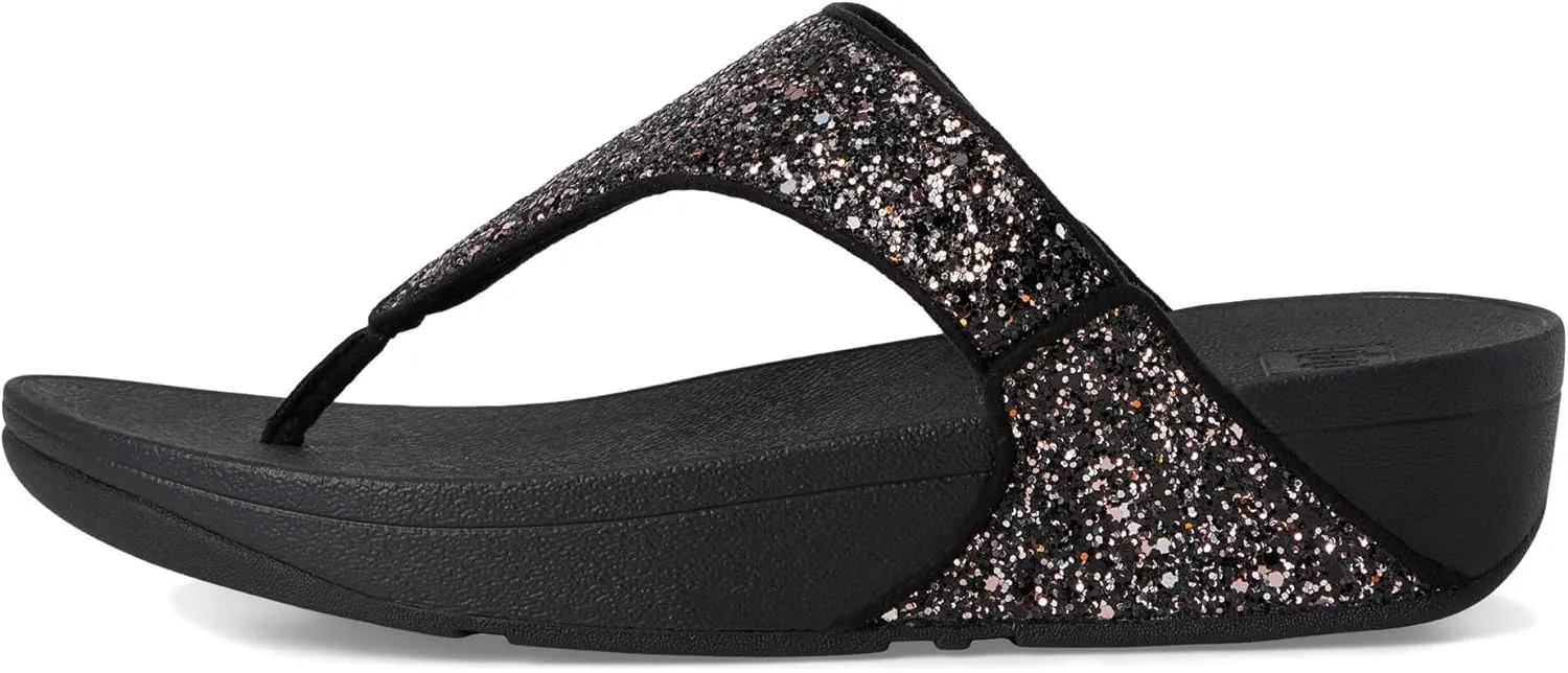 FitFlop Women's Lulu Multi-Tonal Glitter Toe-Post Sandals Wedge