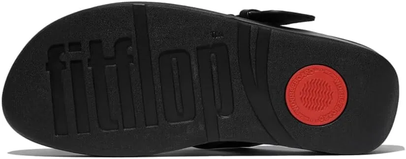 FitFlop Women's Lulu Resin-Buckle Leather Toe-Post Sandals Wedge