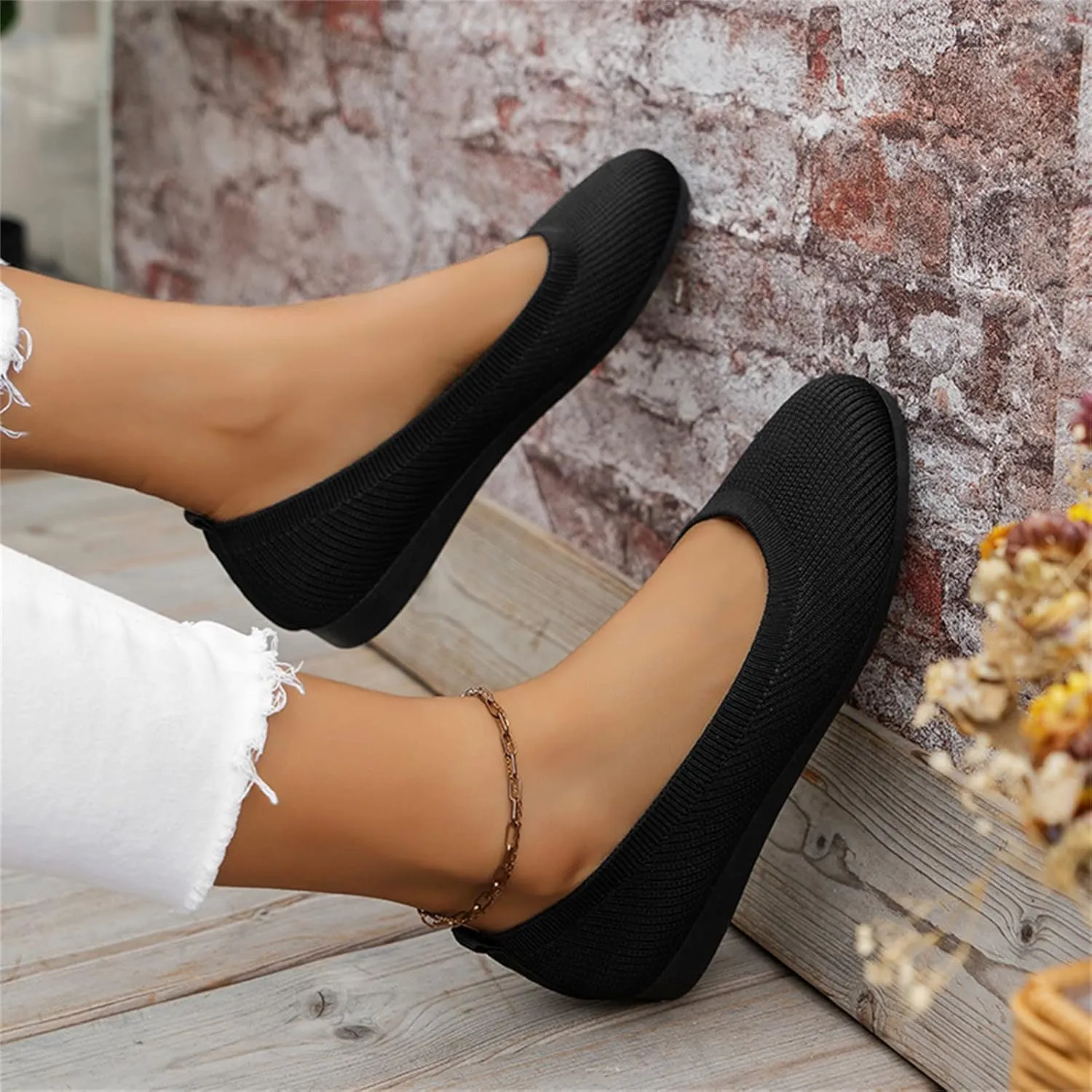 Flats for Women Dressy Ballet Loafer Slip On Business Shoes Comfortable Dress Shoes Work Flat Office Shoe