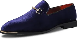 FLQL Men's Luxury Penny Loafer Slip-On Velvet Shoes Party Dancing Shoes Suede Wedding Shoes Plus Size 7-13