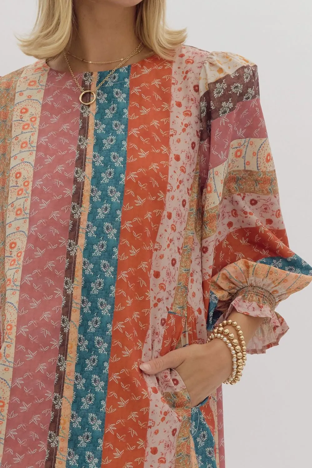 Free Spirited Multi Print Dress