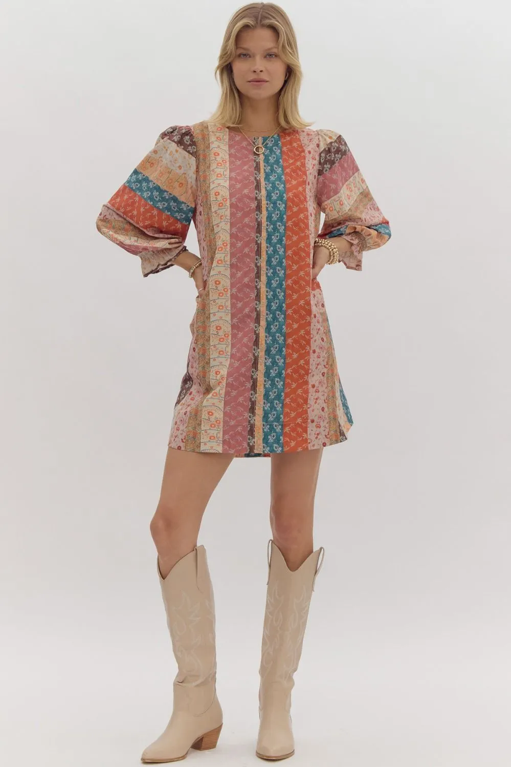Free Spirited Multi Print Dress