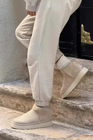 Fur-Lined Platform Boots
