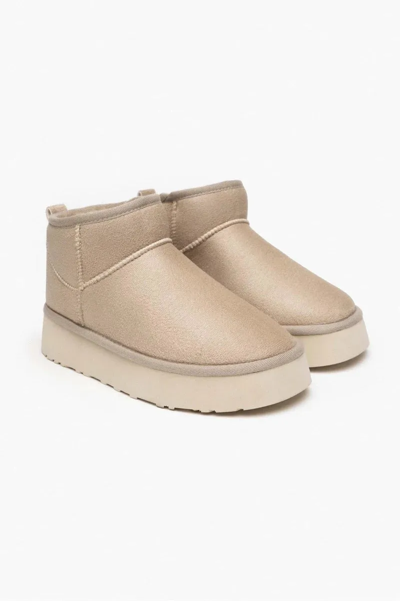 Fur-Lined Platform Boots