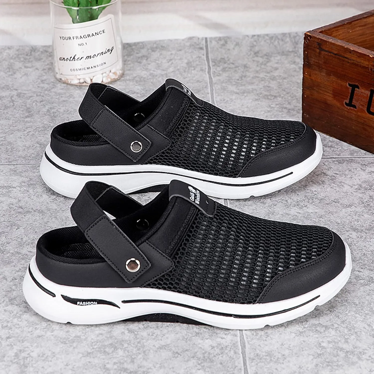 Garden Clogs Mens Womens Mesh Slipper Sandals Slip on Home Shoes Outdoor Mules
