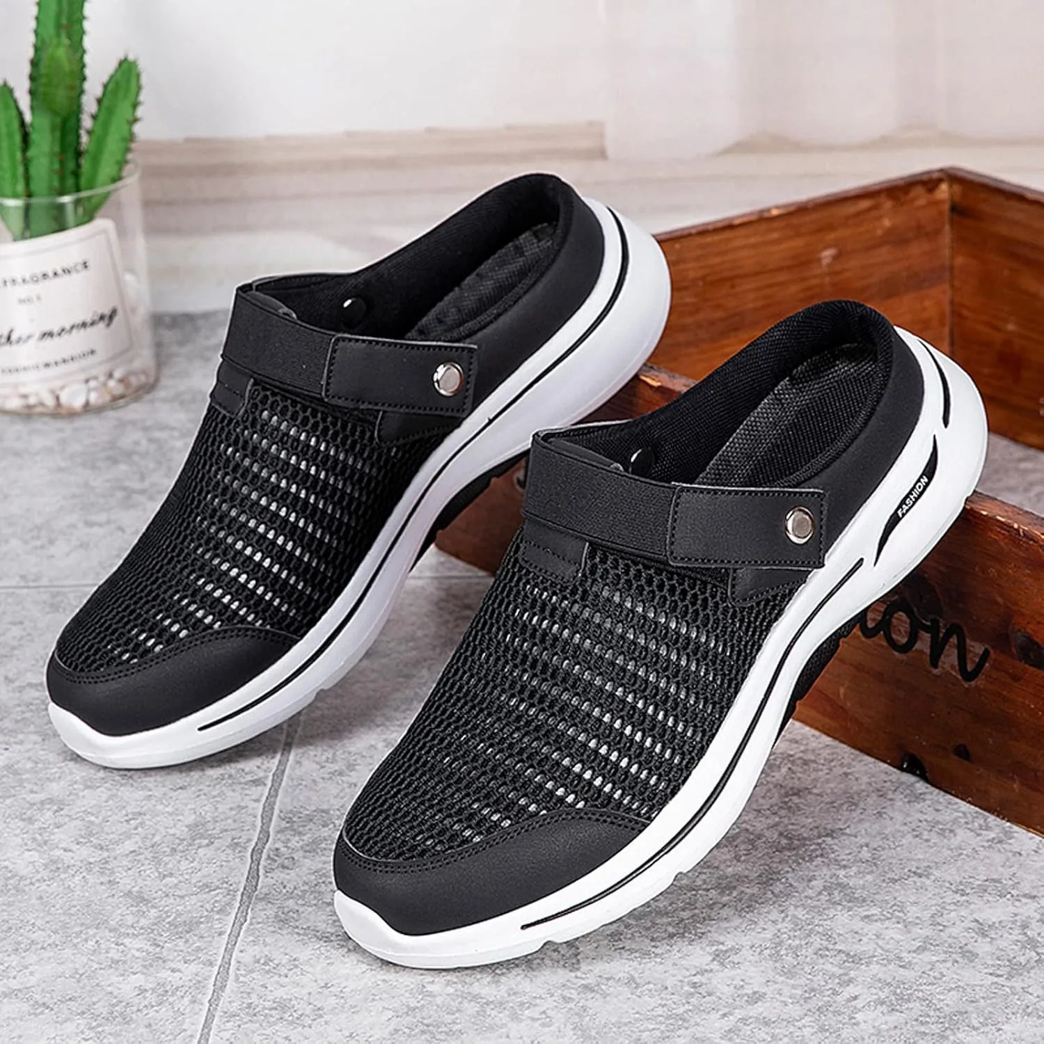 Garden Clogs Mens Womens Mesh Slipper Sandals Slip on Home Shoes Outdoor Mules