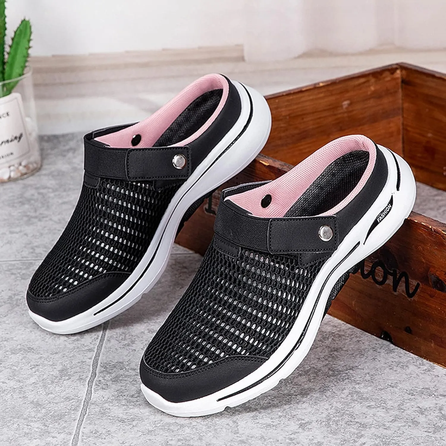 Garden Clogs Mens Womens Mesh Slipper Sandals Slip on Home Shoes Outdoor Mules