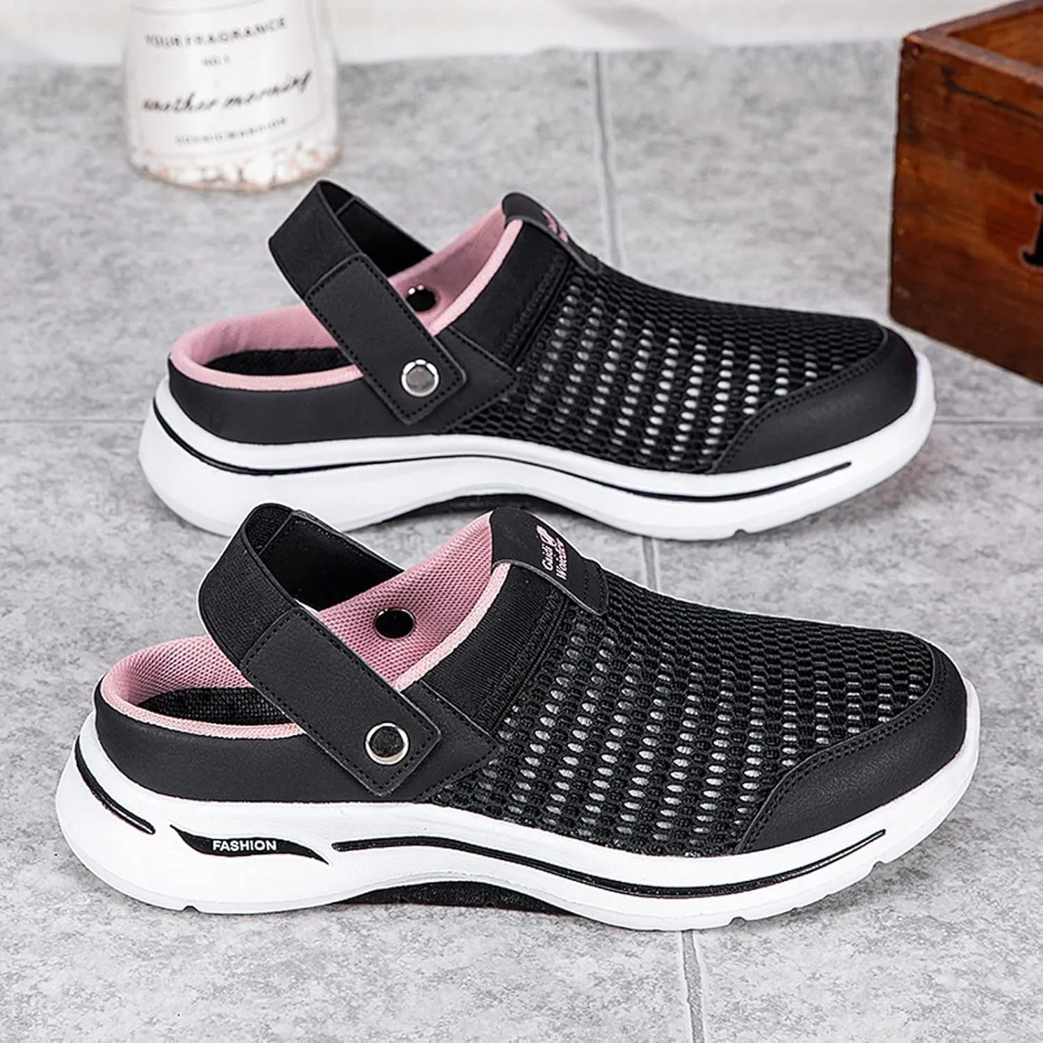 Garden Clogs Mens Womens Mesh Slipper Sandals Slip on Home Shoes Outdoor Mules
