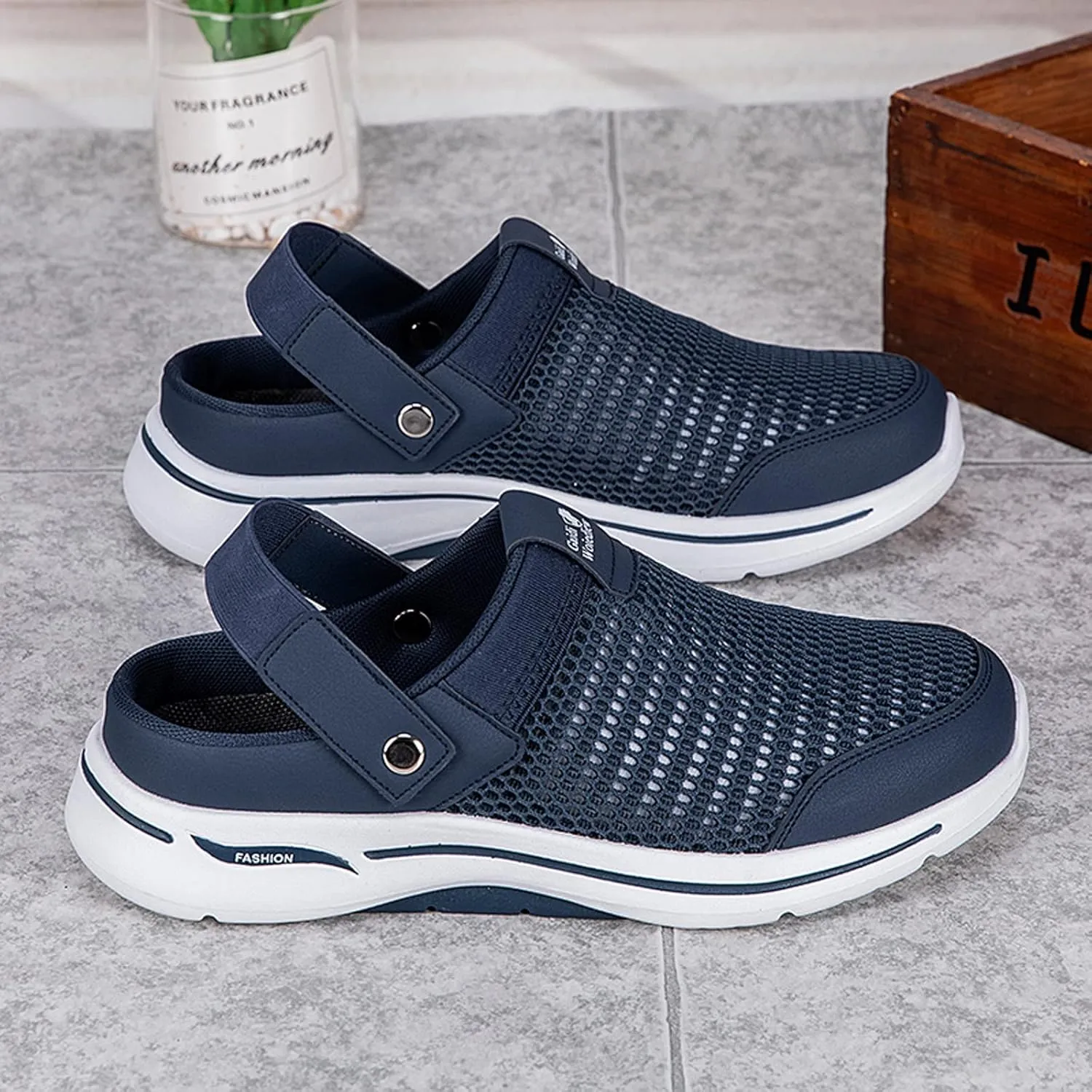 Garden Clogs Mens Womens Mesh Slipper Sandals Slip on Home Shoes Outdoor Mules