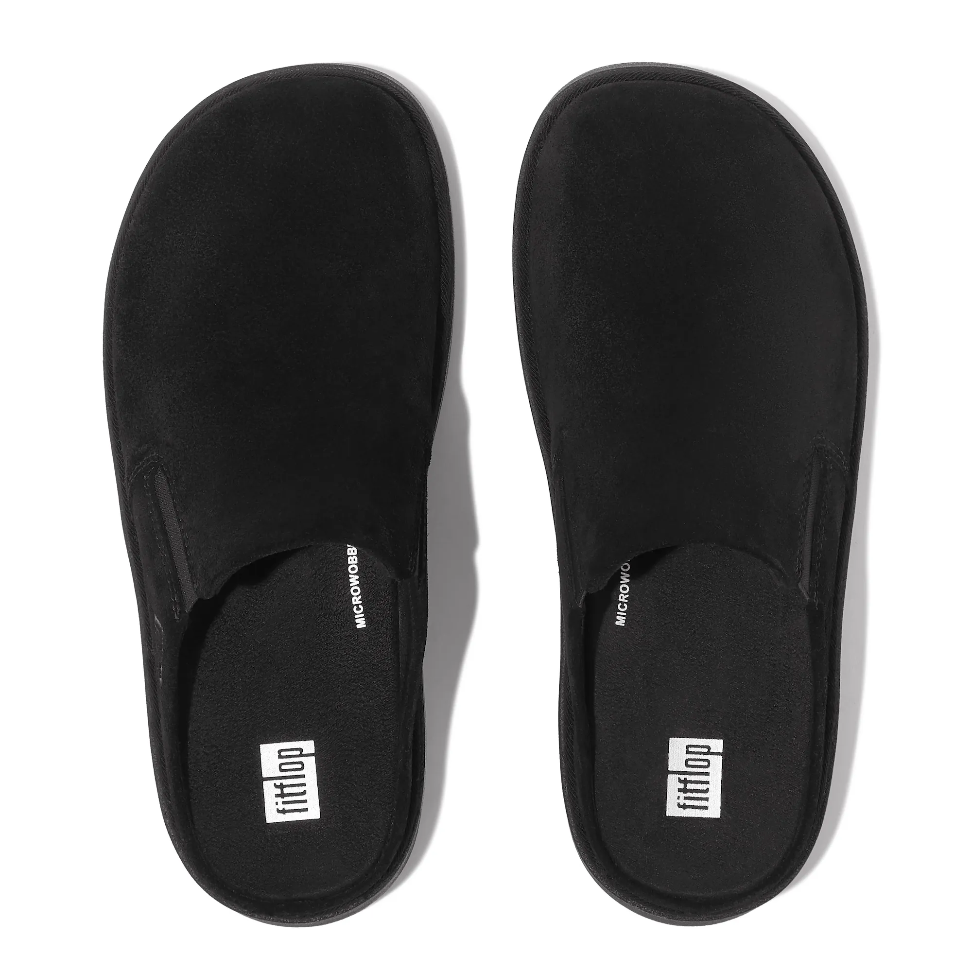 Gen-FF Elasticated Suede Mules in Black