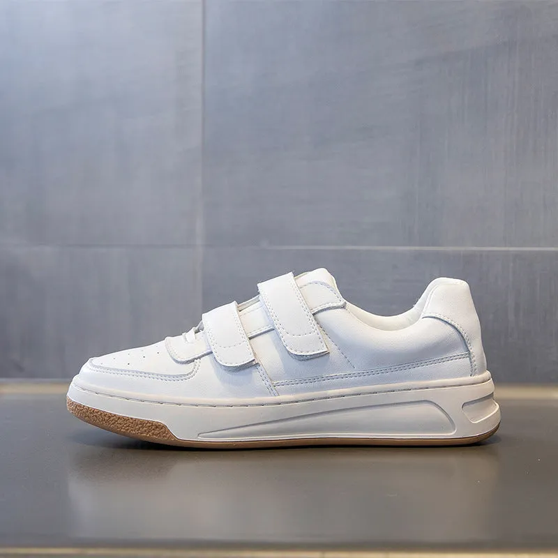 Genuine Leather Round Toe Low-cut Female Student Loafers