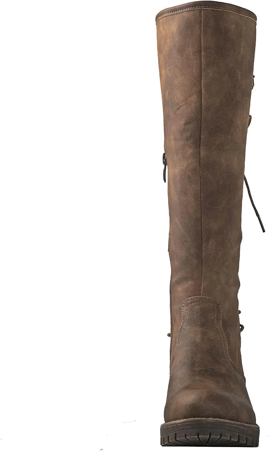 GLOBALWIN Women's Lace Up Back Knee High Fashion Boots