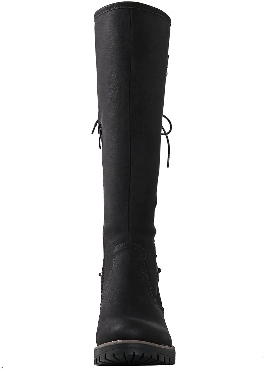 GLOBALWIN Women's Lace Up Back Knee High Fashion Boots