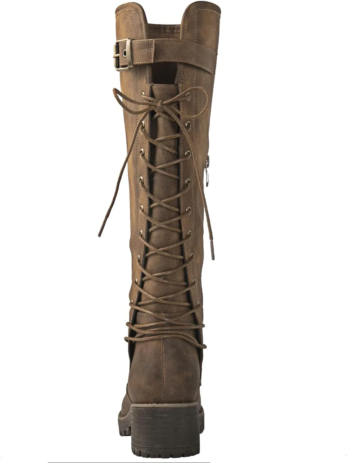 GLOBALWIN Women's Lace Up Back Knee High Fashion Boots