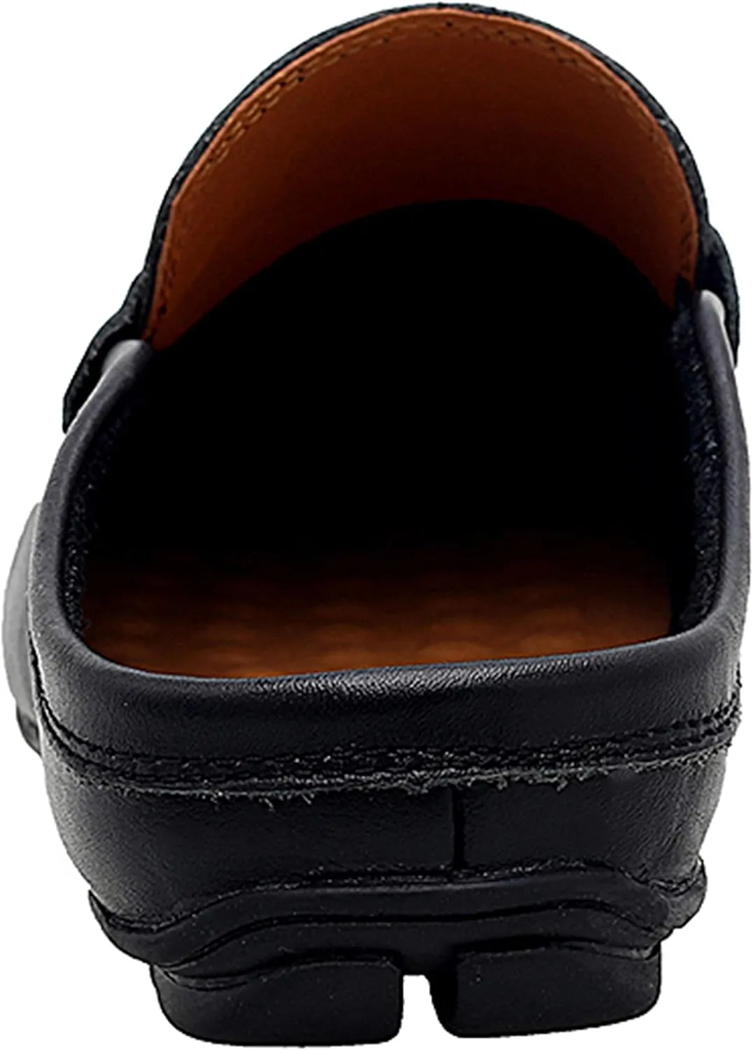 Go Tour Mens Mules Clog Slippers Breathable Punching Leather Slip on Shoes Casual Loafers