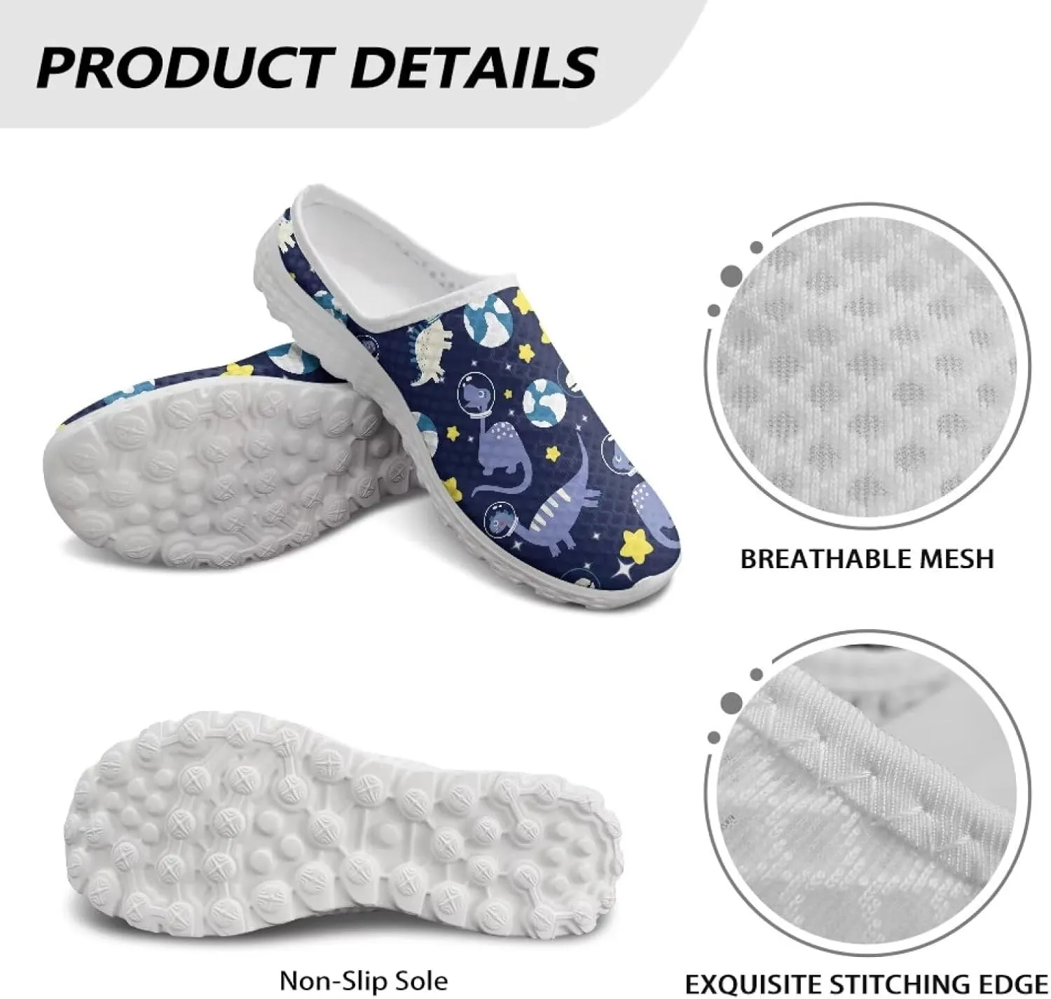 GOSTONG Mules for Women Lightweight Slip on Mule Backless Sneakers Breathable Mesh Walking Shoes for Garden Outdoors Size 6-13.5