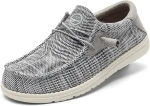 Grand Attack Men's Walking Boat Shoes-Slip On&Lace Up Casual Loafers, Comfortable & Lightweight Work Shoes | for Home, Leisure Travel, Driving Shoes