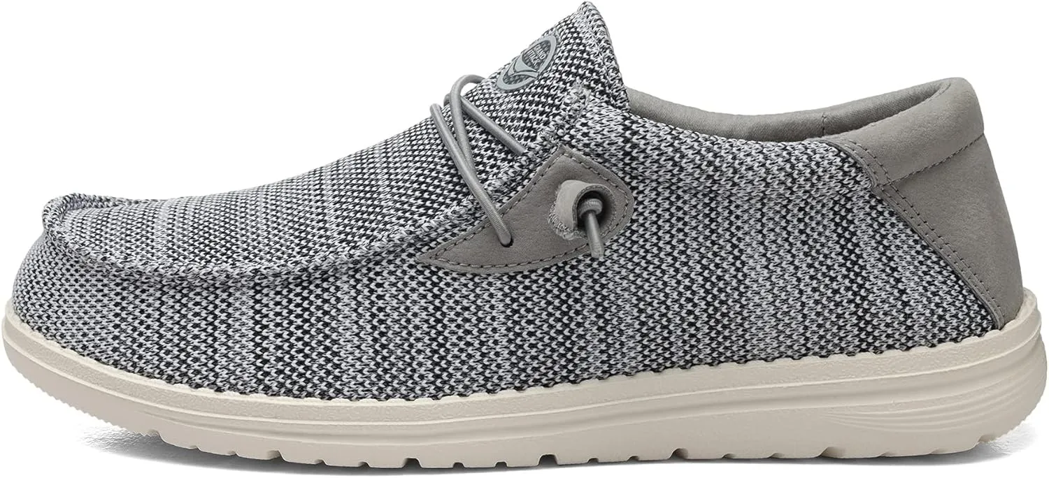 Grand Attack Men's Walking Boat Shoes-Slip On&Lace Up Casual Loafers, Comfortable & Lightweight Work Shoes | for Home, Leisure Travel, Driving Shoes