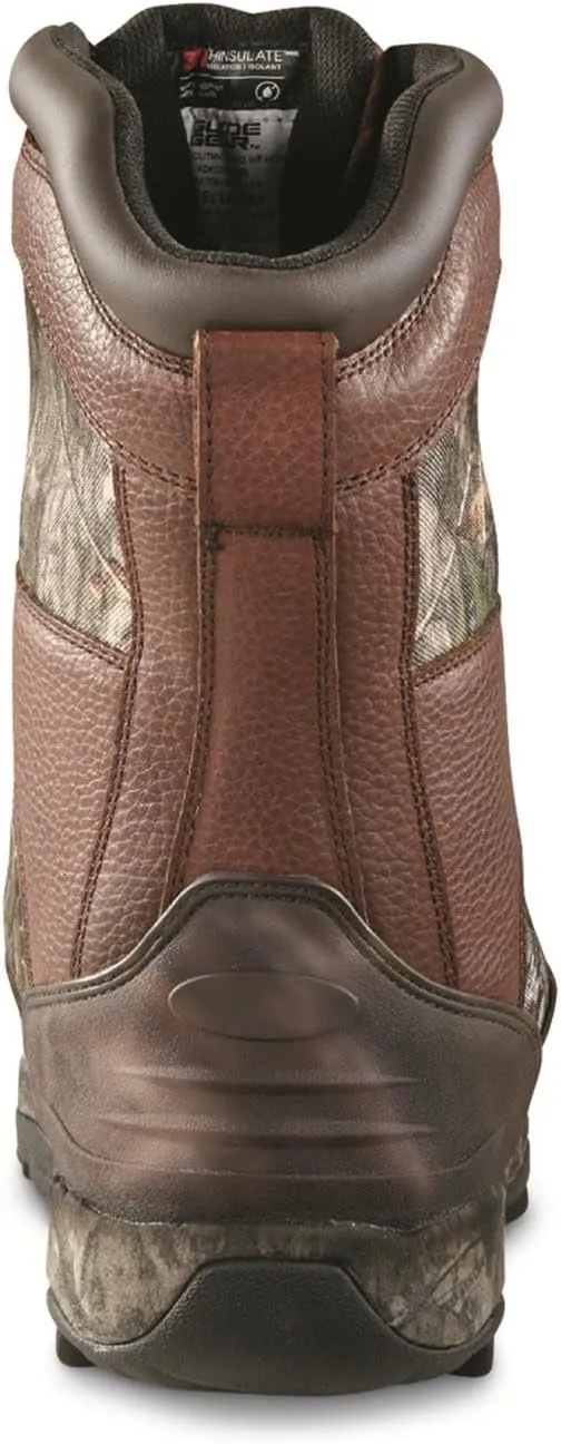 Guide Gear Leather Hunting Boots for Men Monolithic Extreme Waterproof Insulated, 2,400-gram Thinsulate Ultra