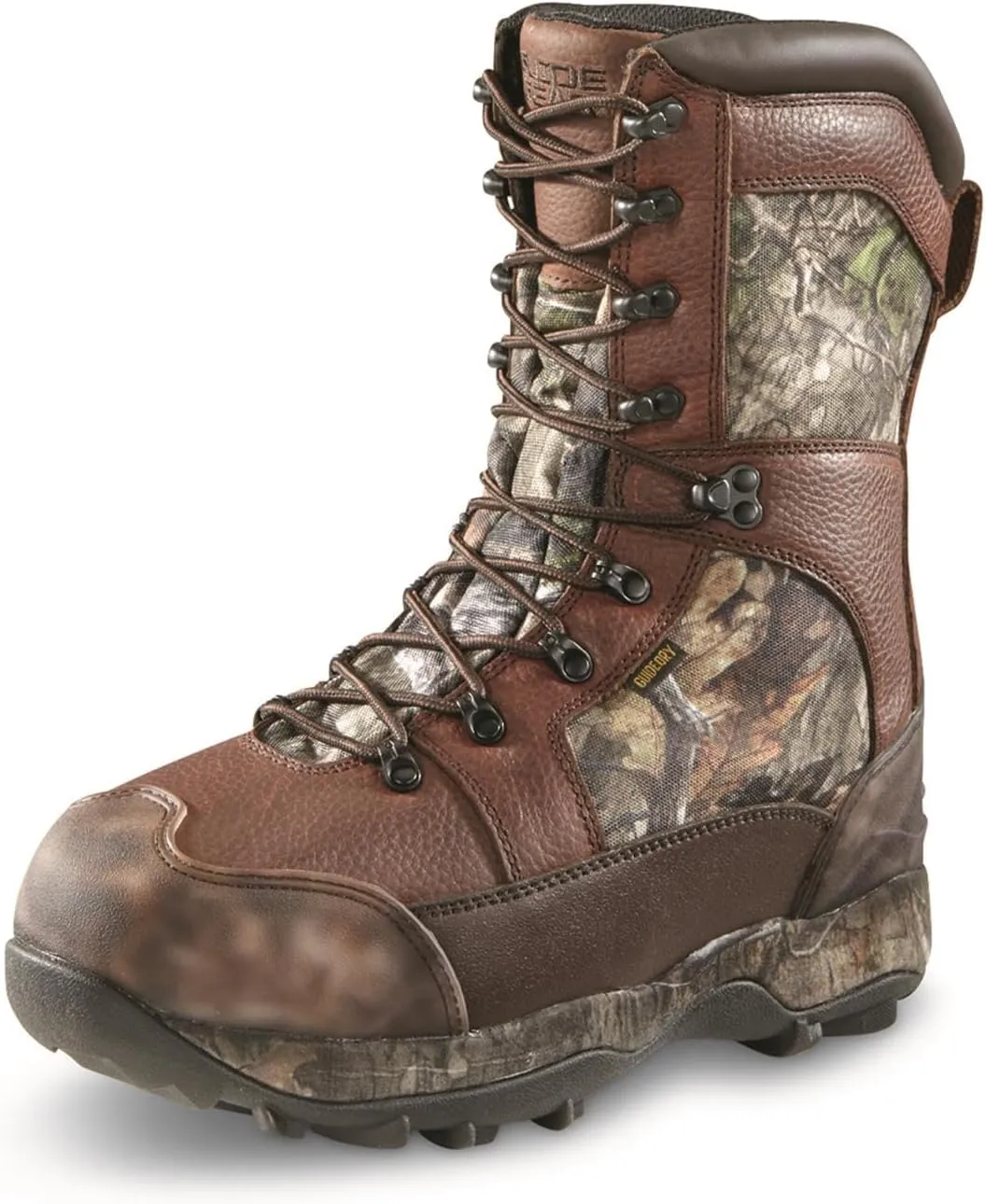 Guide Gear Leather Hunting Boots for Men Monolithic Extreme Waterproof Insulated, 2,400-gram Thinsulate Ultra